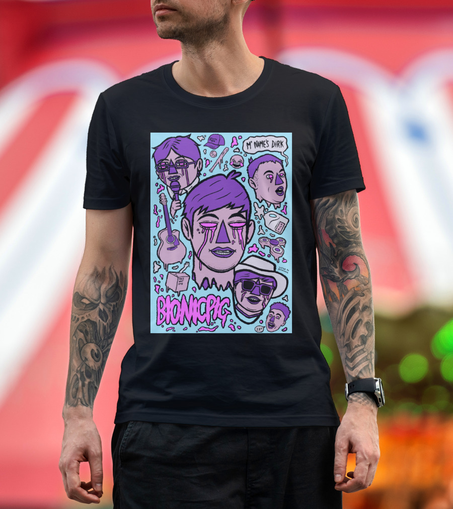 BIONICPIG My Name's Dirk PINKPURPLEKILLER 137 T-Shirt