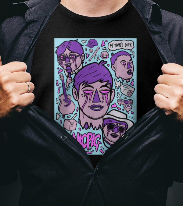 BIONICPIG My Name's Dirk PINKPURPLEKILLER 137 T-Shirt