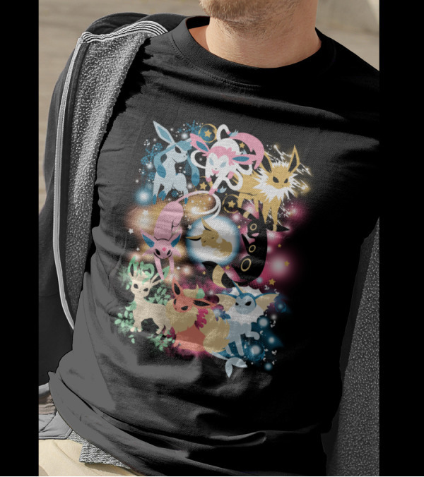 Eevolution Eevee Evolutions Pokeball Stars T-Shirt