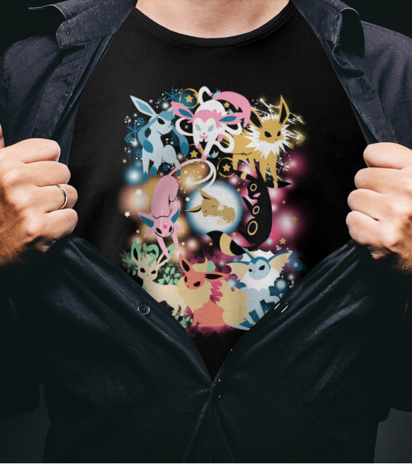 Eevolution Eevee Evolutions Pokeball Stars T-Shirt