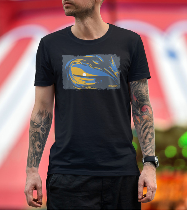 Premium T-Shirt: Green Room Ocean Wave Surfer Art by Justly T-Shirt Green Room Ocean Wave Surfer Art by Justly T-Shirt