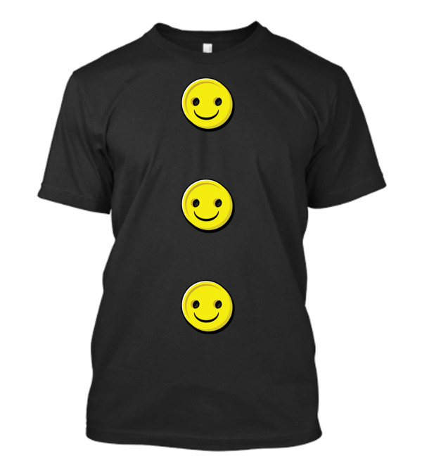 3 Smiley Buttons T-Shirt