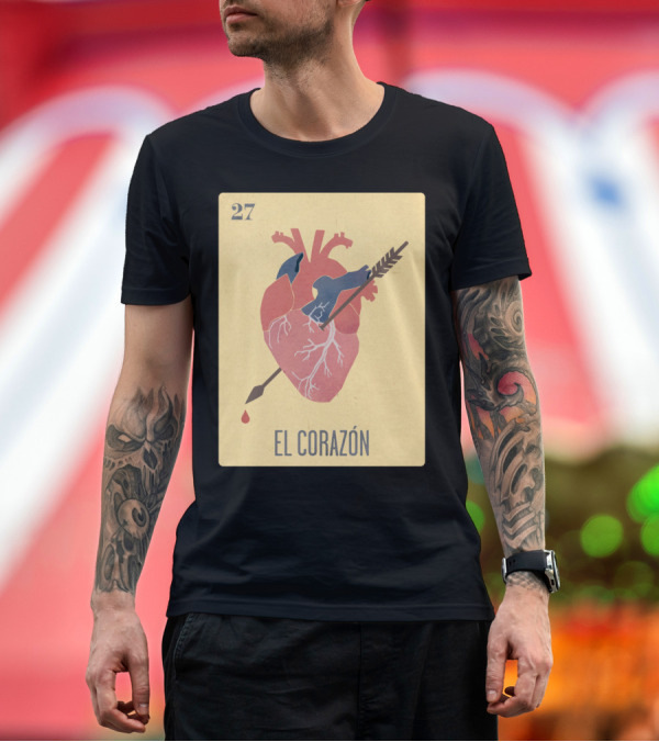 Premium T-Shirt: 27 El Corazón Ro Vintage Card T-Shirt 27 El Corazón Ro Vintage Card T-Shirt