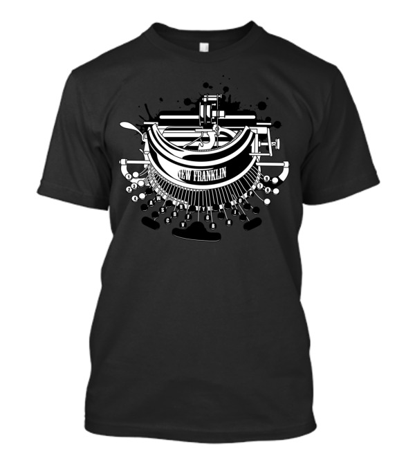 New Franklin Steampunk Typewriter Machine Black Keys T-Shirt