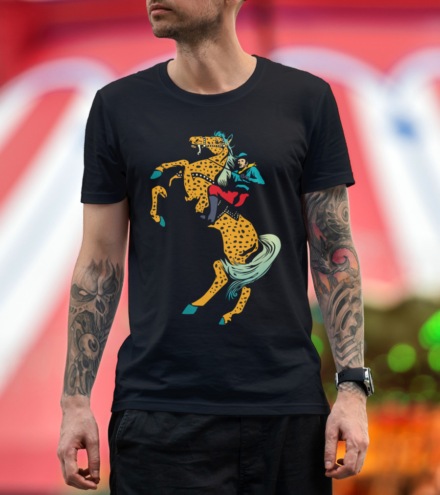 Electric Gaucho Vibrant Horseback Ride T-Shirt