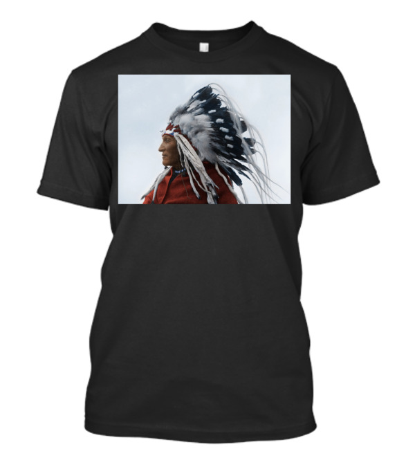 Lazy Boy Blackfoot Indian Chief Vintage Feather Headdress T-Shirt