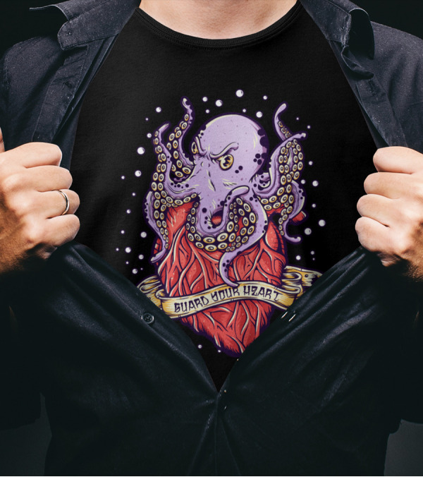 Guard Your Heart Octopus Embrace T-Shirt