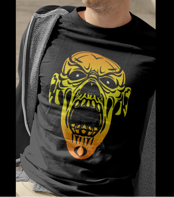 Biter Vampire Skull Face Horror T-Shirt