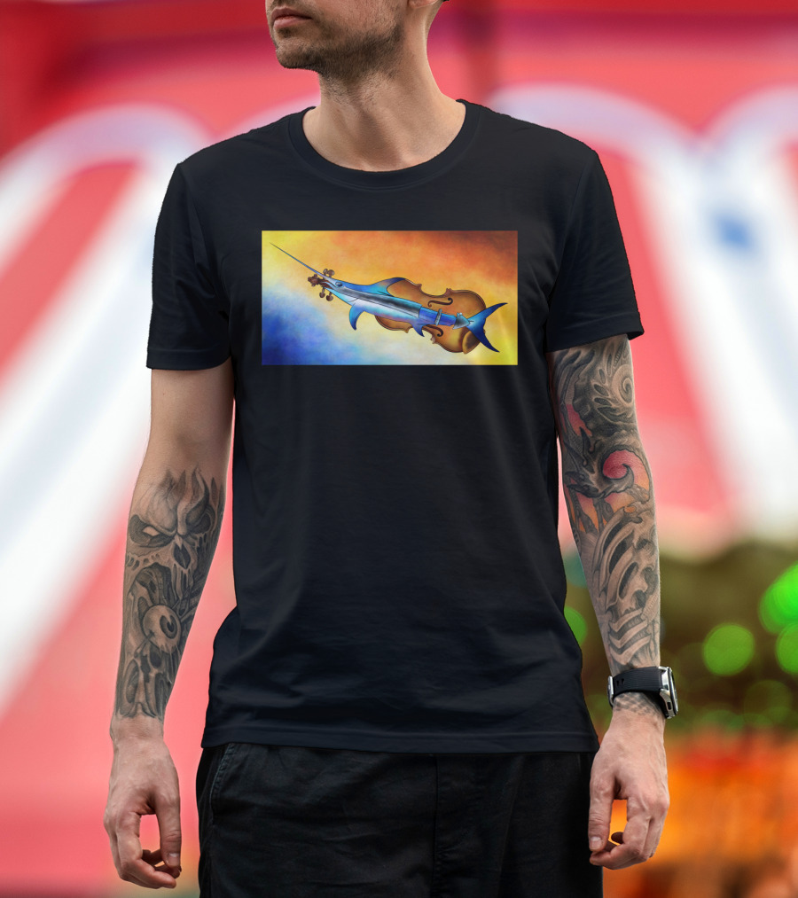 Fisholin Instrumental Fusion Fish Violin T-Shirt
