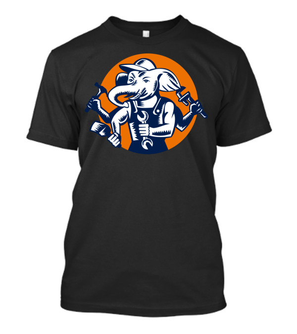 Elephant Builder Plumber Mechanic Painter Multi-Tool Worker T-Shirt