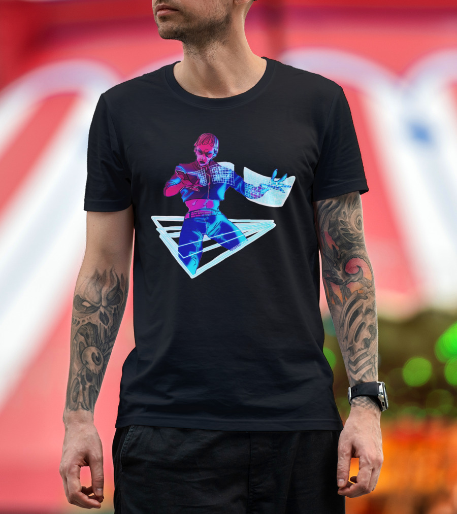 Cerberus Retro Futuristic Digital Manipulation T-Shirt