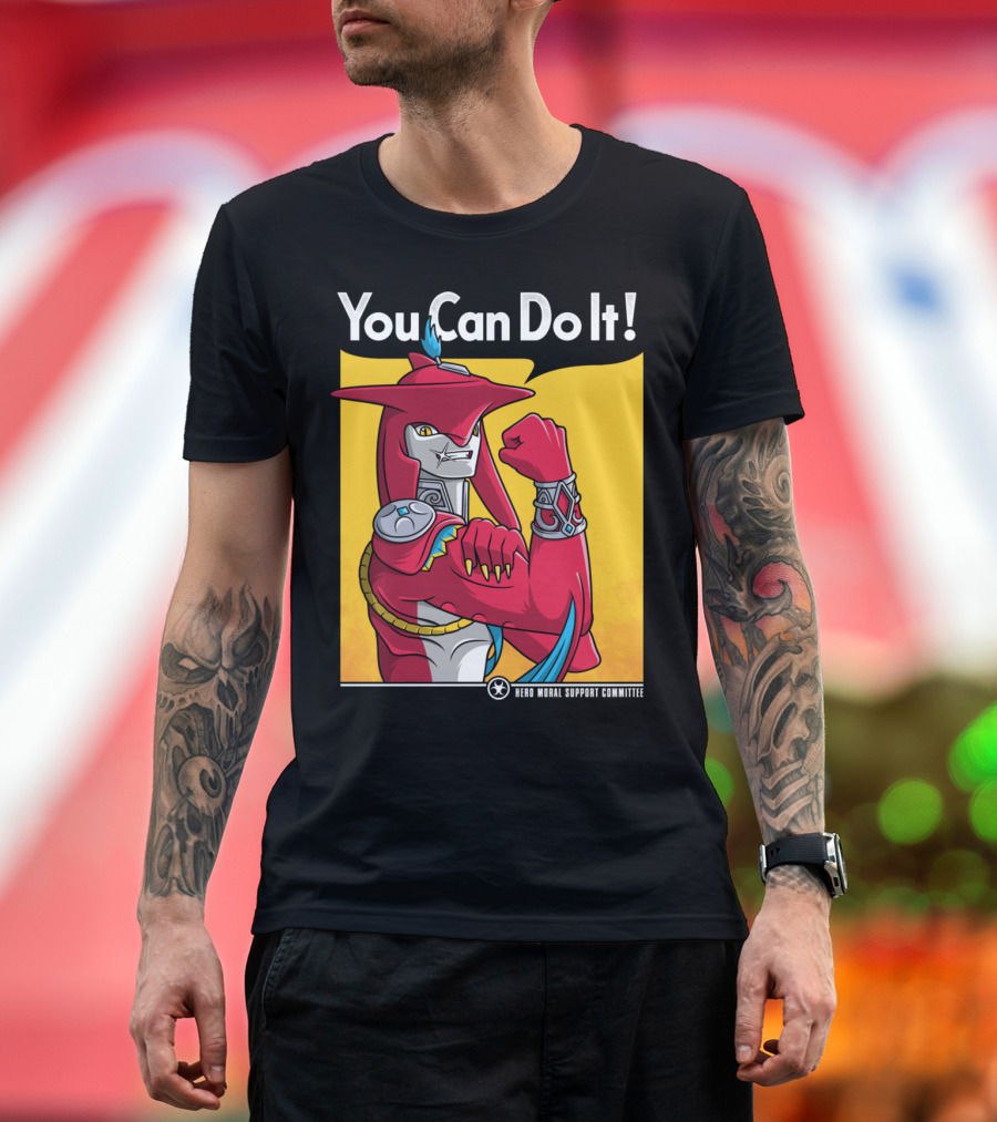 You Can Do It Hero Moral Support Committee Shark Man T-Shirt
