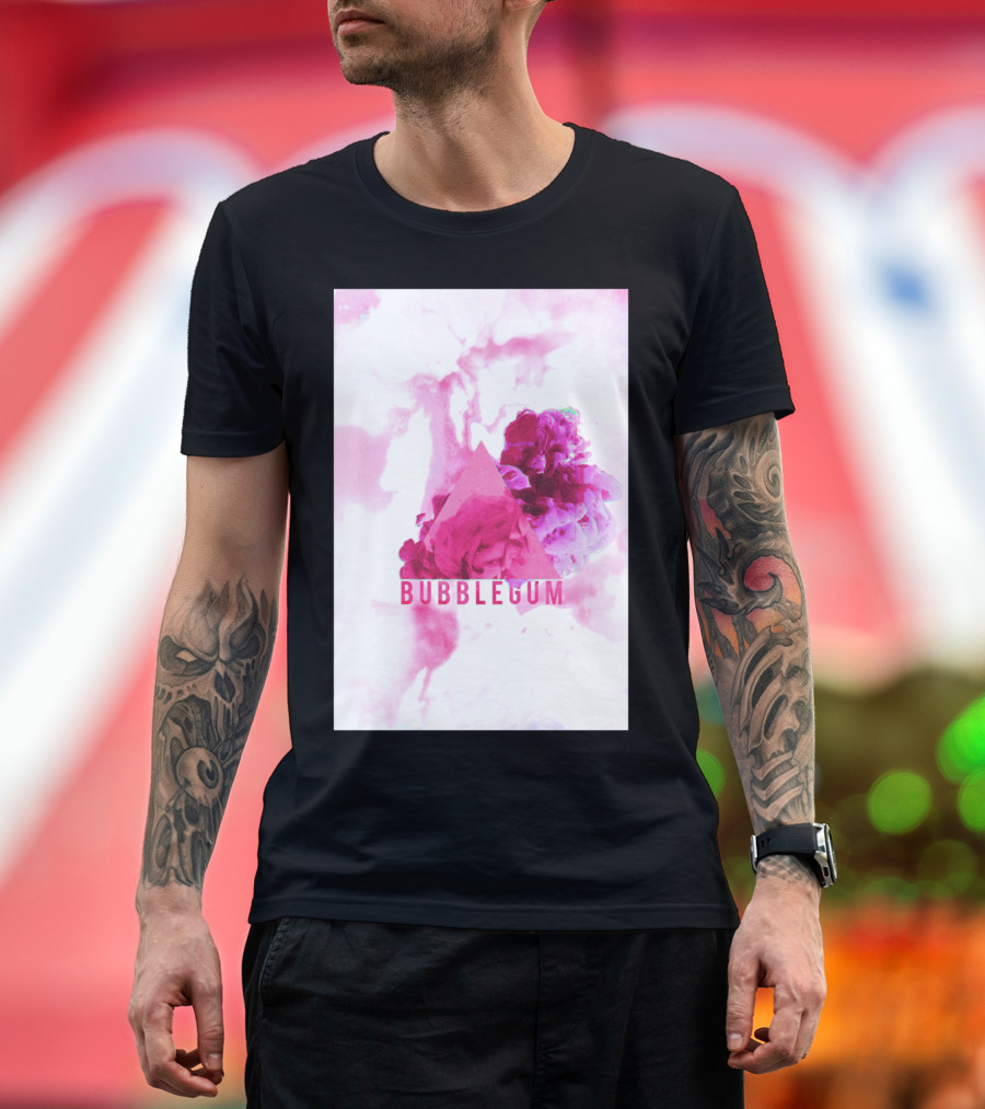 BUBBLEGUM Pink Floral Abstract T-Shirt