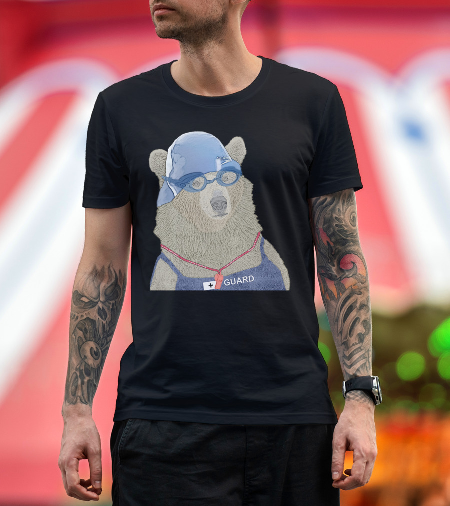 Speedo Goggles Lifeguard Bear T-Shirt