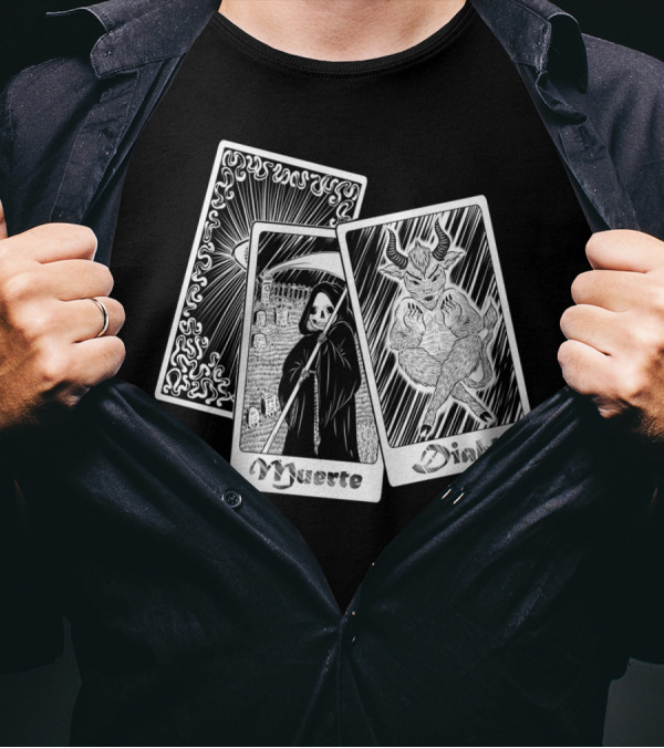 Muerte Diablo Tarot Card Dark T-Shirt