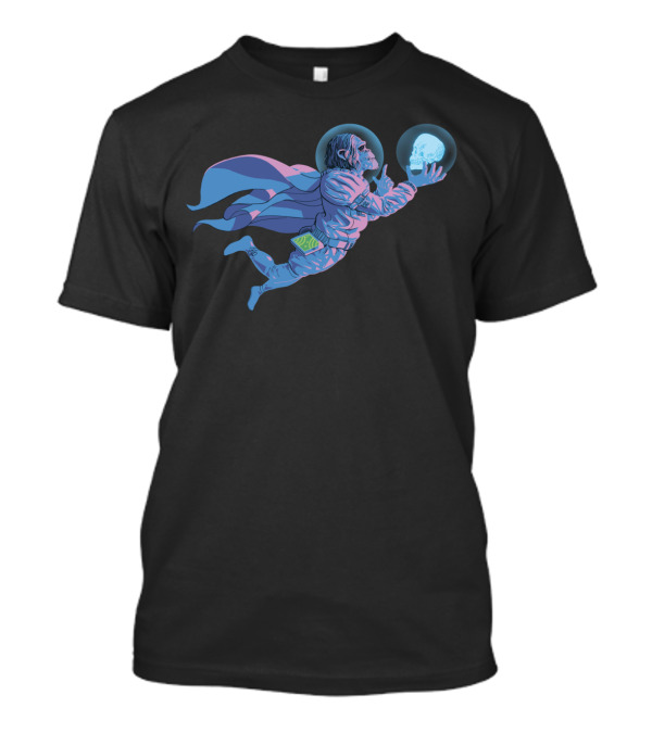 Monkey Hamlet Floating In Space With Skull T-Shirt