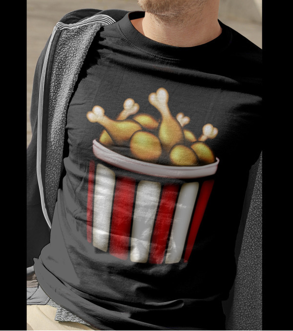Bucket O Chicken Crispy Drumsticks Delight T-Shirt