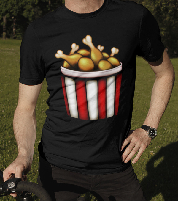 Bucket O Chicken Crispy Drumsticks Delight T-Shirt