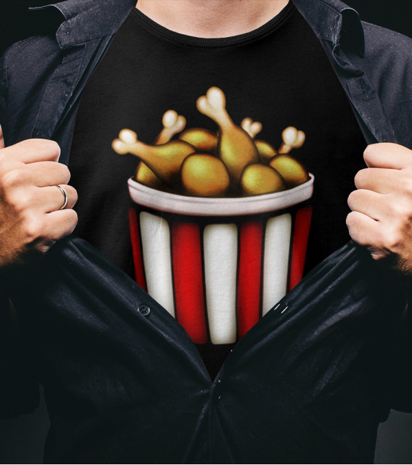 Bucket O Chicken Crispy Drumsticks Delight T-Shirt
