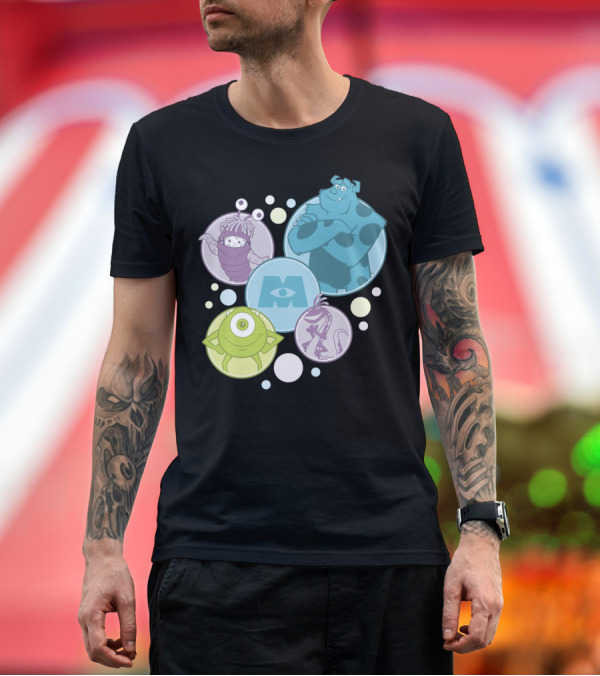 Premium T-Shirt: Monsters University Mike Sulley Randall Art Roz Bubbles T-Shirt Monsters University Mike Sulley Randall Art Roz Bubbles T-Shirt