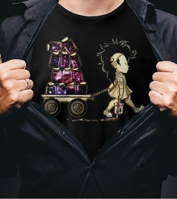 Hazy Cosmic Keepsakes Galaxy Jars Cart T-Shirt