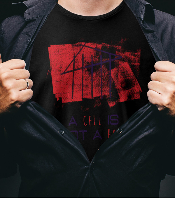 A Cell Is Not A Home Barbed Wire Red Black Abstract T-Shirt