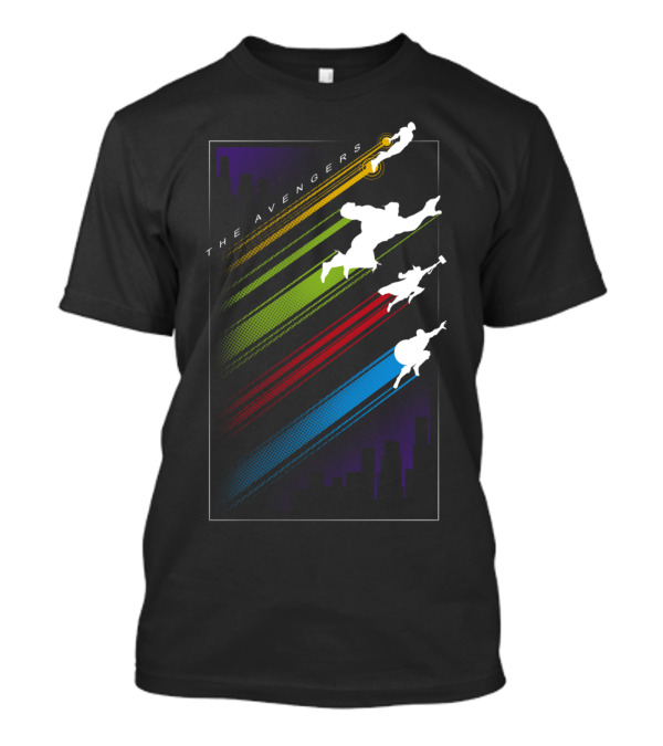 The Avengers Colorful Silhouette Stripes T-Shirt