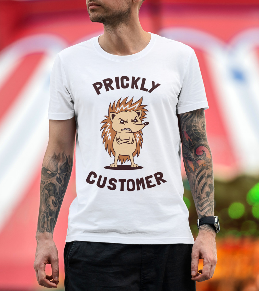 Prickly Customer Angry Hedgehog T-Shirt