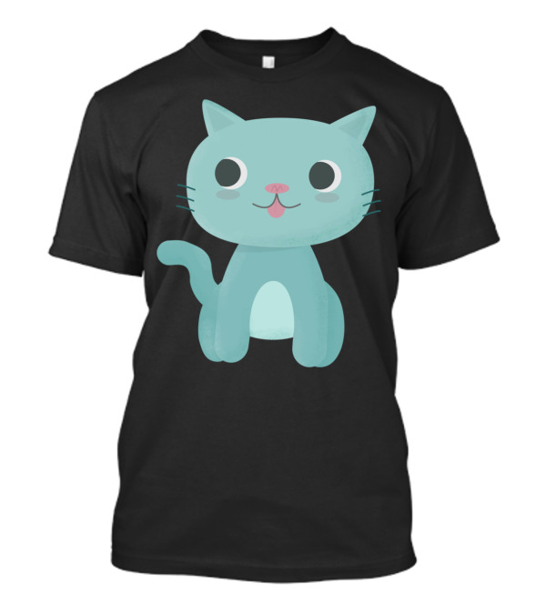 Happy Cute Cat Adorable Cartoon T-Shirt