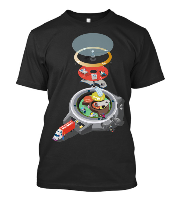 Time Management Device With Working Environment Layers T-Shirt