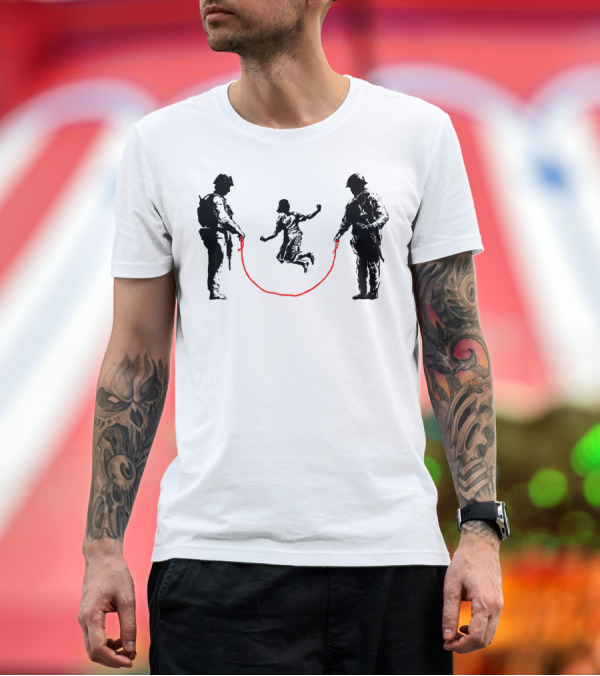 Premium T-Shirt: Happy Children Soldiers Jump Rope T-Shirt Happy Children Soldiers Jump Rope T-Shirt
