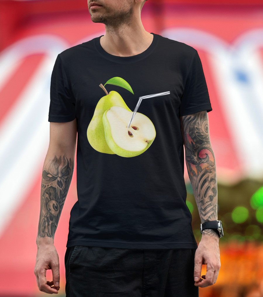 Natural Pear Juice Straw T-Shirt