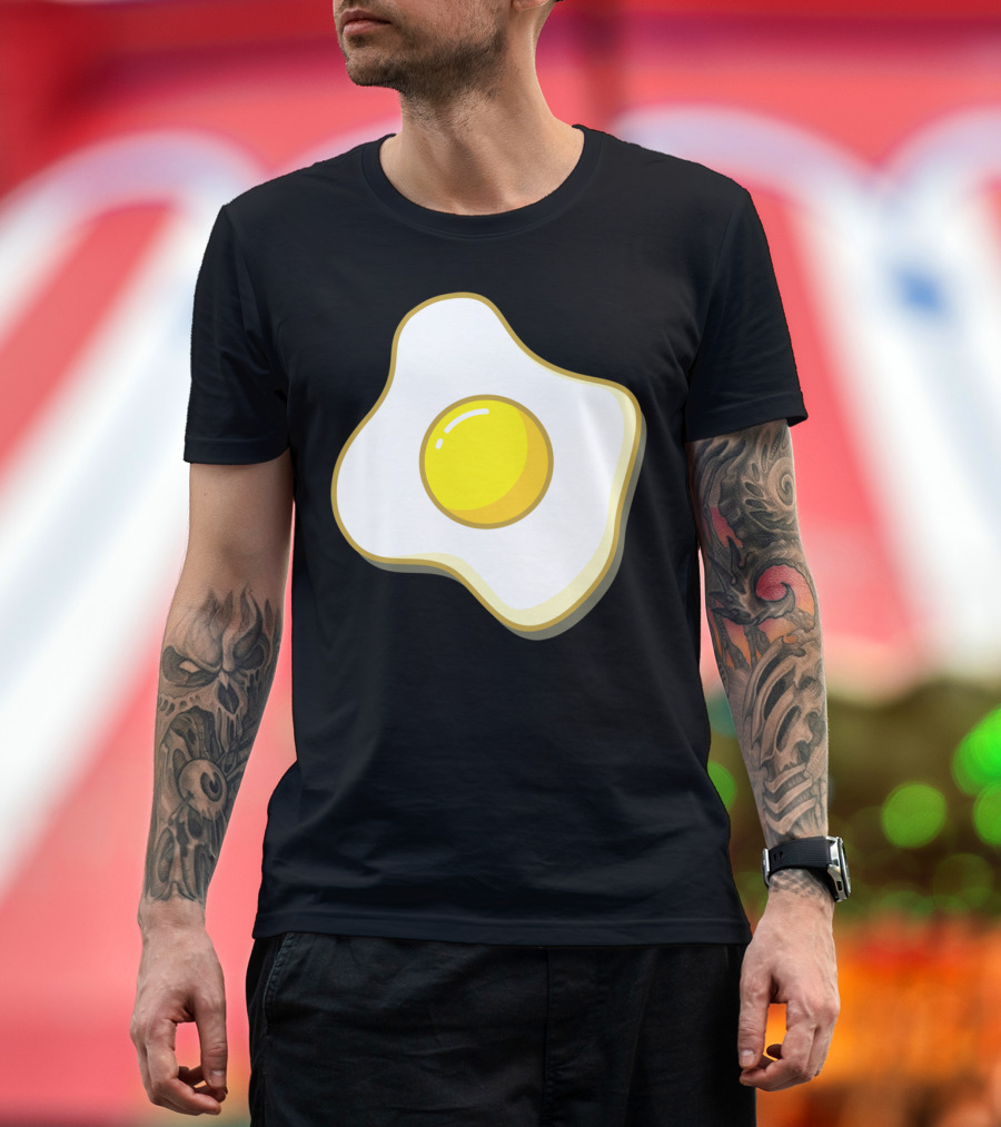 Egg Fried Whole Bright Sunny-Side Breakfast T-Shirt