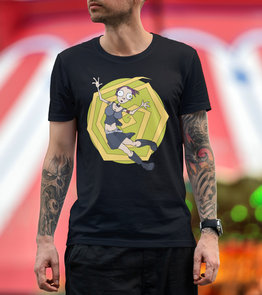 Demented Spiral Downward Germaine Comic by Jhonen Vasquez T-Shirt