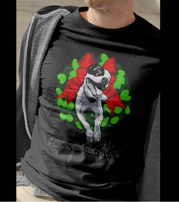 Happy Howlidays Wreath With Dog T-Shirt