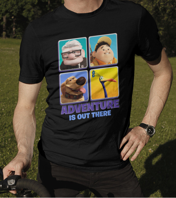 Adventure Is Out There Up Character Squares T-Shirt