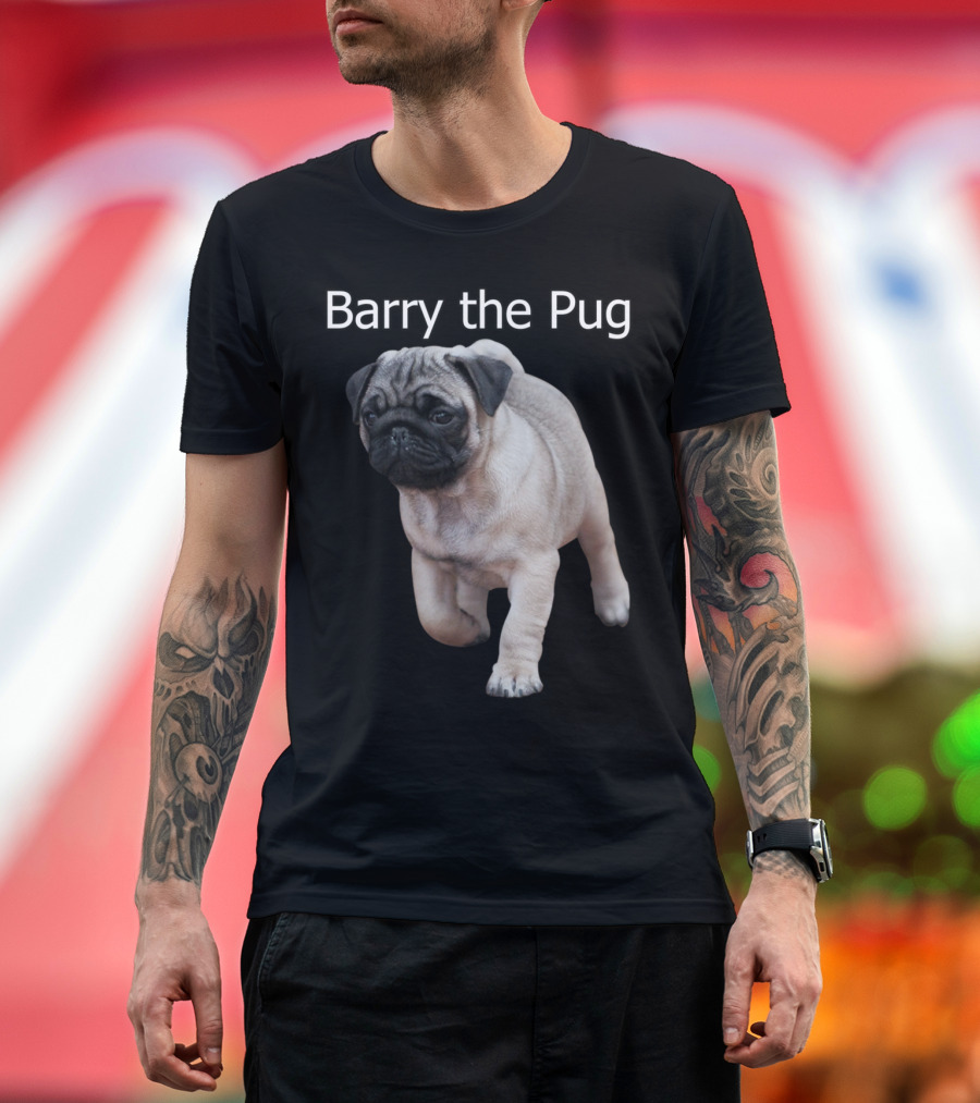Barry the Pug Playful Puppy Charm T-Shirt