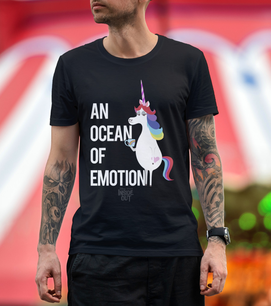 Inside Out An Ocean of Emotion Rainbow Unicorn Coffee T-Shirt