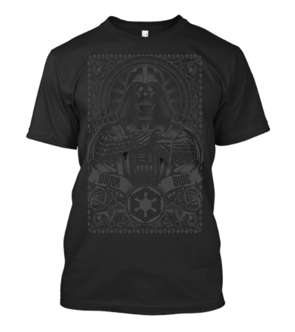 Vader Dark Side Empire Symbol Roses T-Shirt