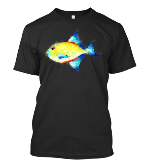 Esperimentoza Vibrant Yellow Blue Fish T-Shirt