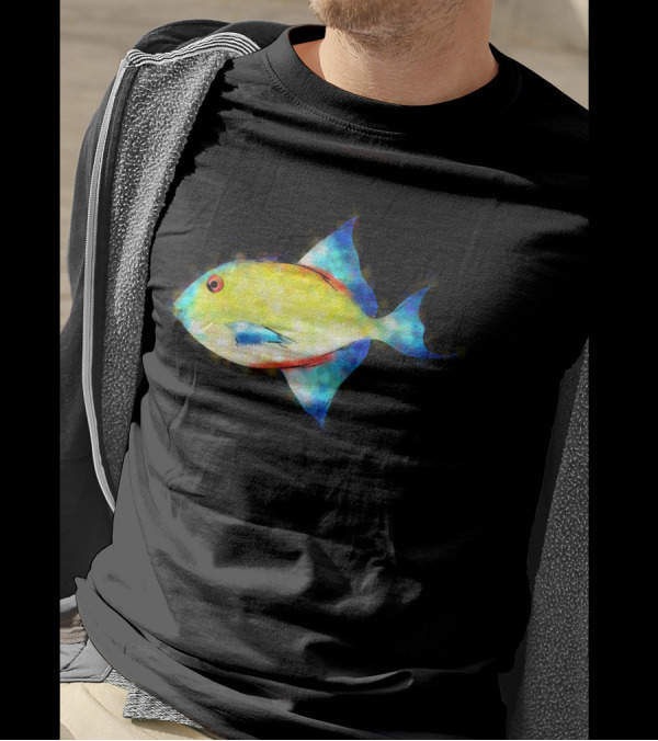 Esperimentoza Vibrant Yellow Blue Fish T-Shirt