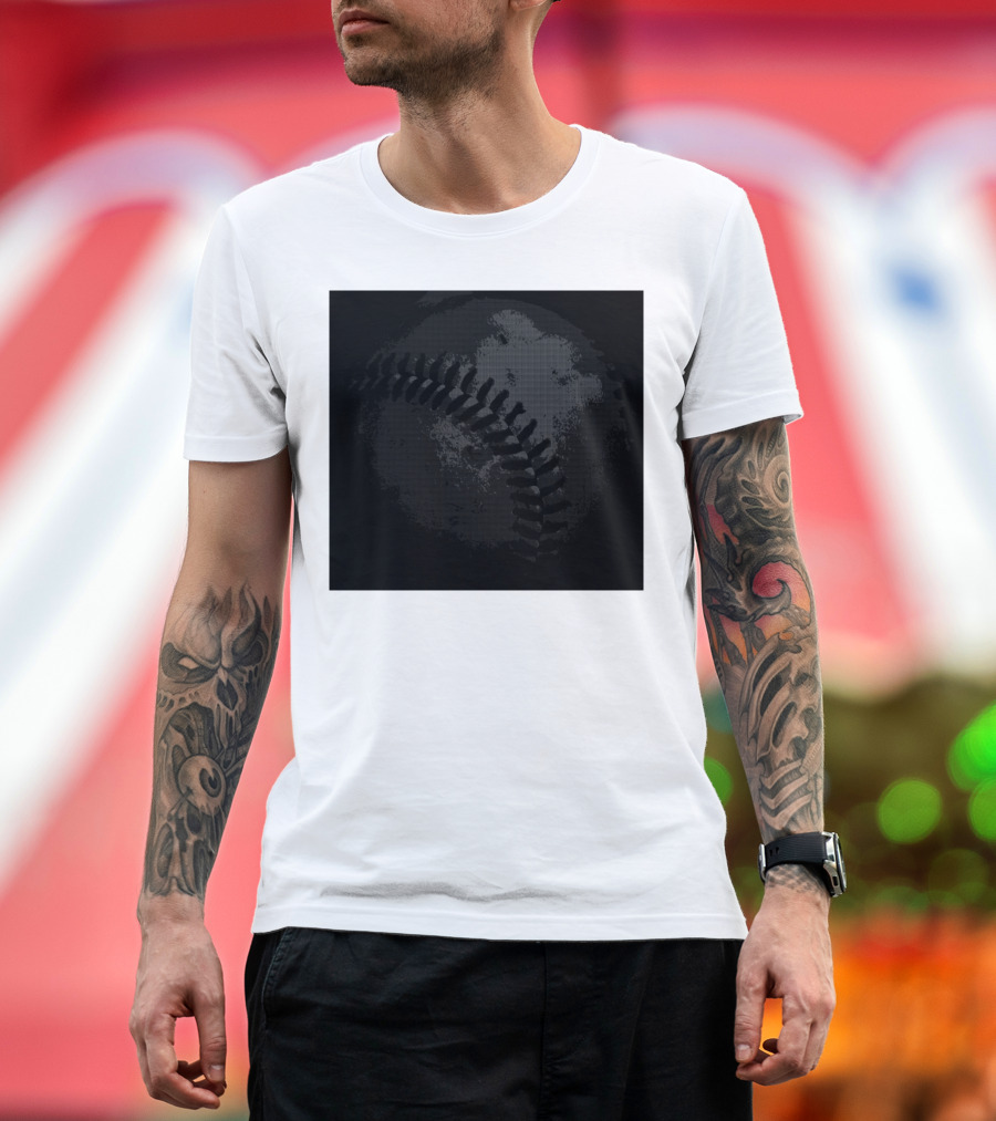 Baseball Impression Art Print Classic Style Iconic Stitch T-Shirt