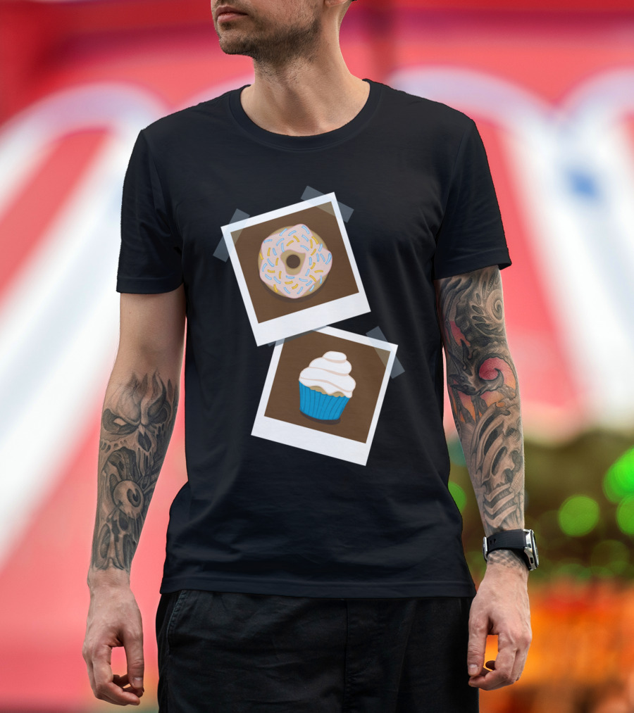 Dessertpolaroids Donut Cupcake Polaroid Images T-Shirt