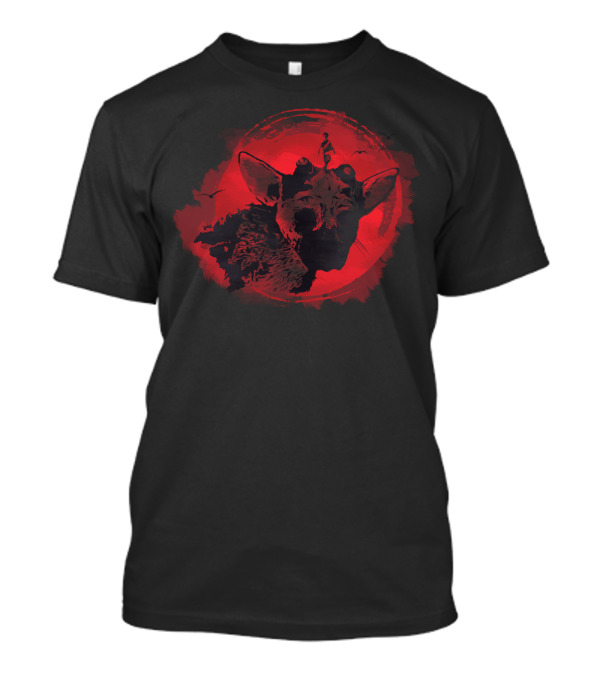 A New Leyend The Last Guardian Trico And Boy Silhouette In Red Circle T-Shirt