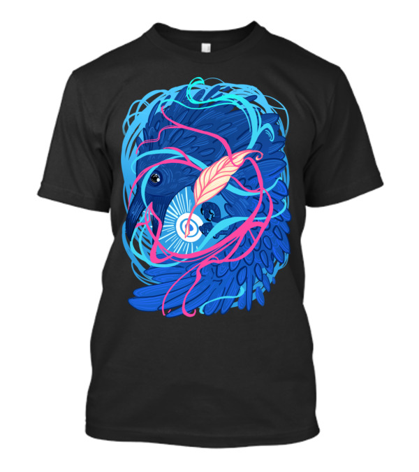 A Raven Memory Feathered Spiral T-Shirt