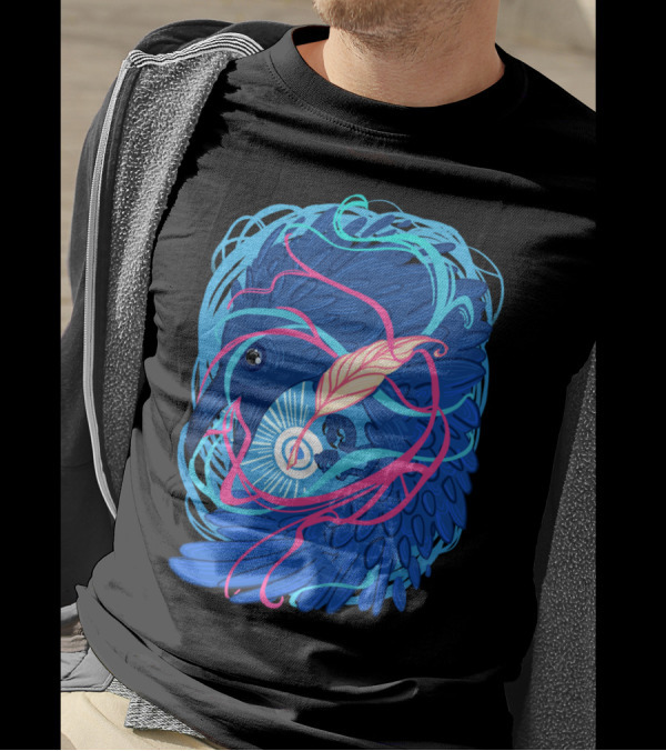 A Raven Memory Feathered Spiral T-Shirt