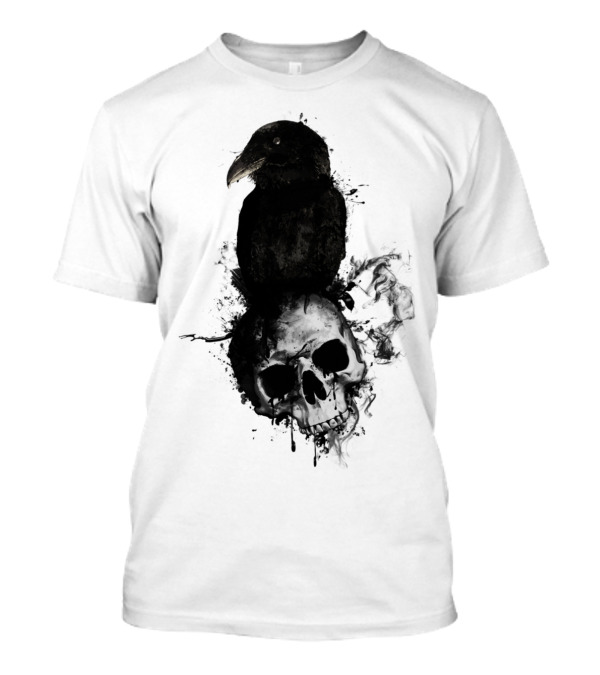 Raven And Skull Dark Gothic Aesthetic T-Shirt