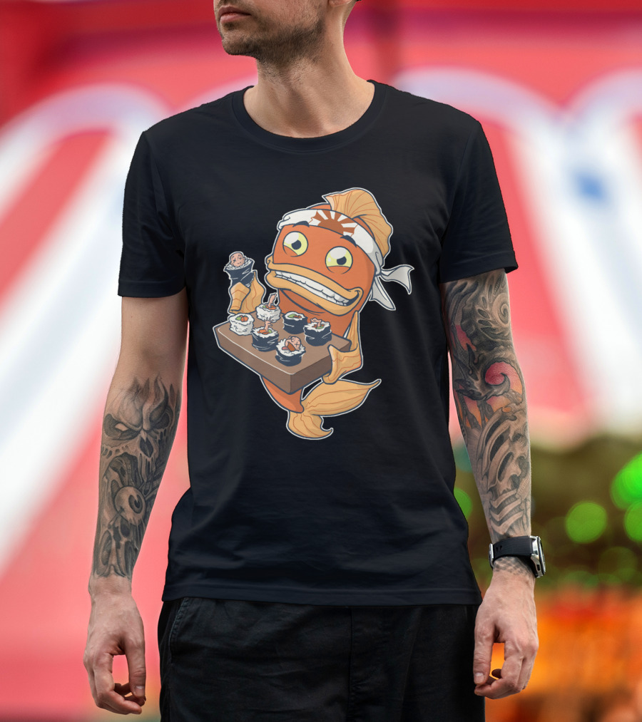 Sushi Fish Serving Platter with Nigiri and Rolls T-Shirt