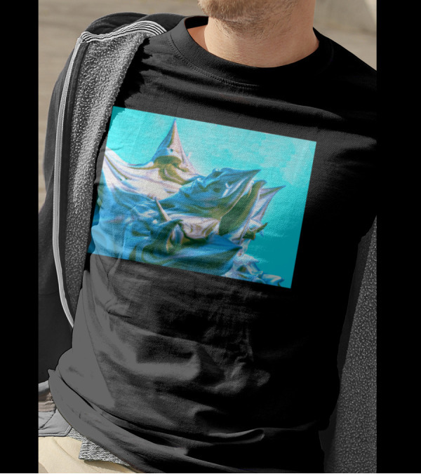Foam Glacier Peaks In Surreal Turquoise Hues T-Shirt