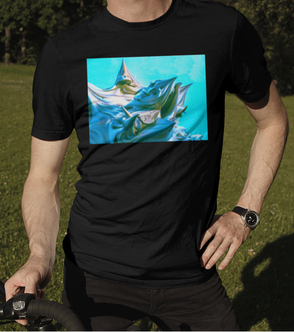 Foam Glacier Peaks In Surreal Turquoise Hues T-Shirt